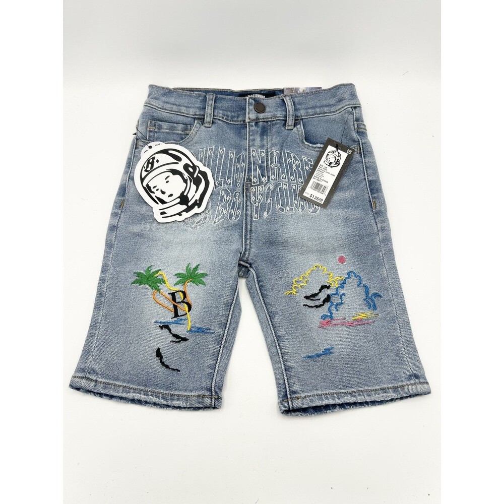 NWT Billionaire Boys Club Jean Shorts BBC Kids 7/8 Astronaut Greeting Streetwear